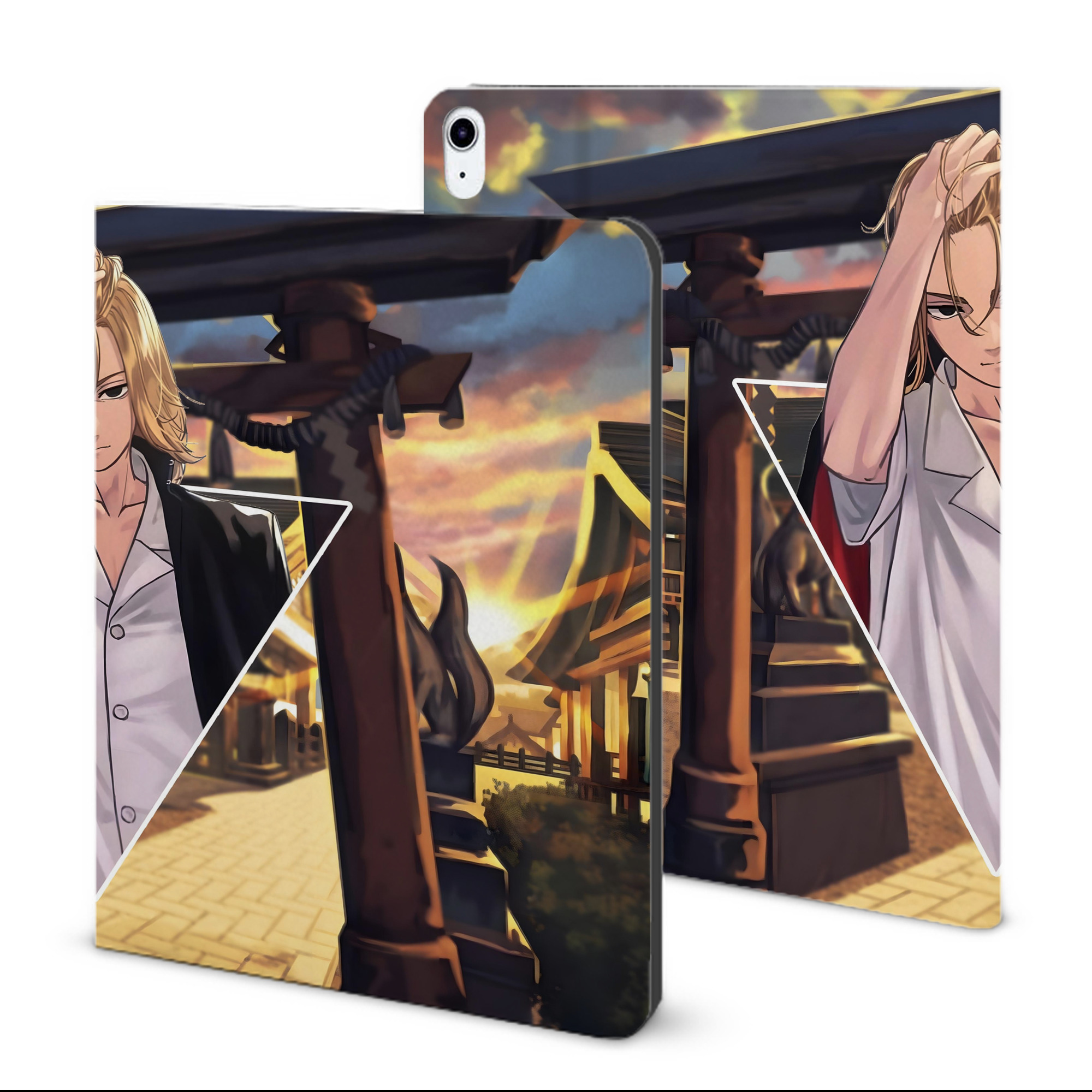 （画像用） 東京リベンジャーズ Tokyo Revengers IPad ケース ブック型 PUレザー TPU 耐衝撃 軽量 薄型 ペン収納なし 全面保護 IPad 各モデル対応